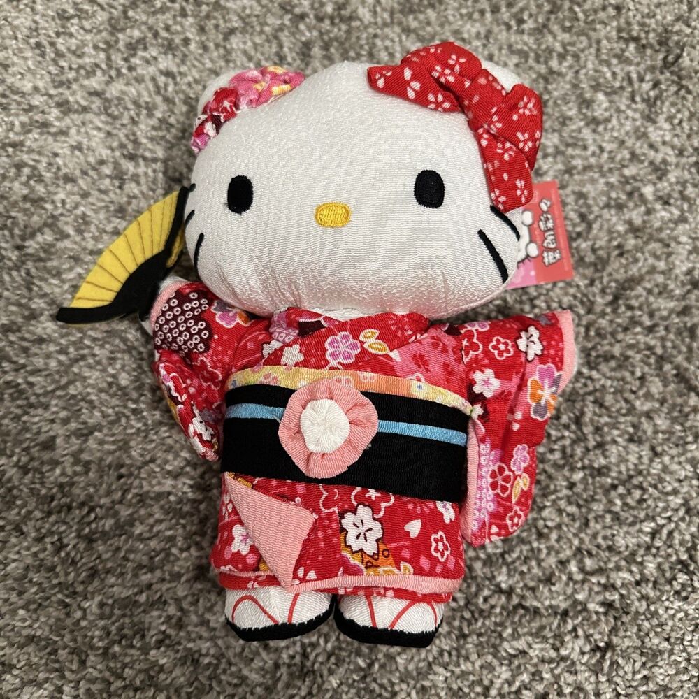 Sanrio Hello Kitty Japanese Kimono Plush 2012 Japan Limited Edition Size M NWT